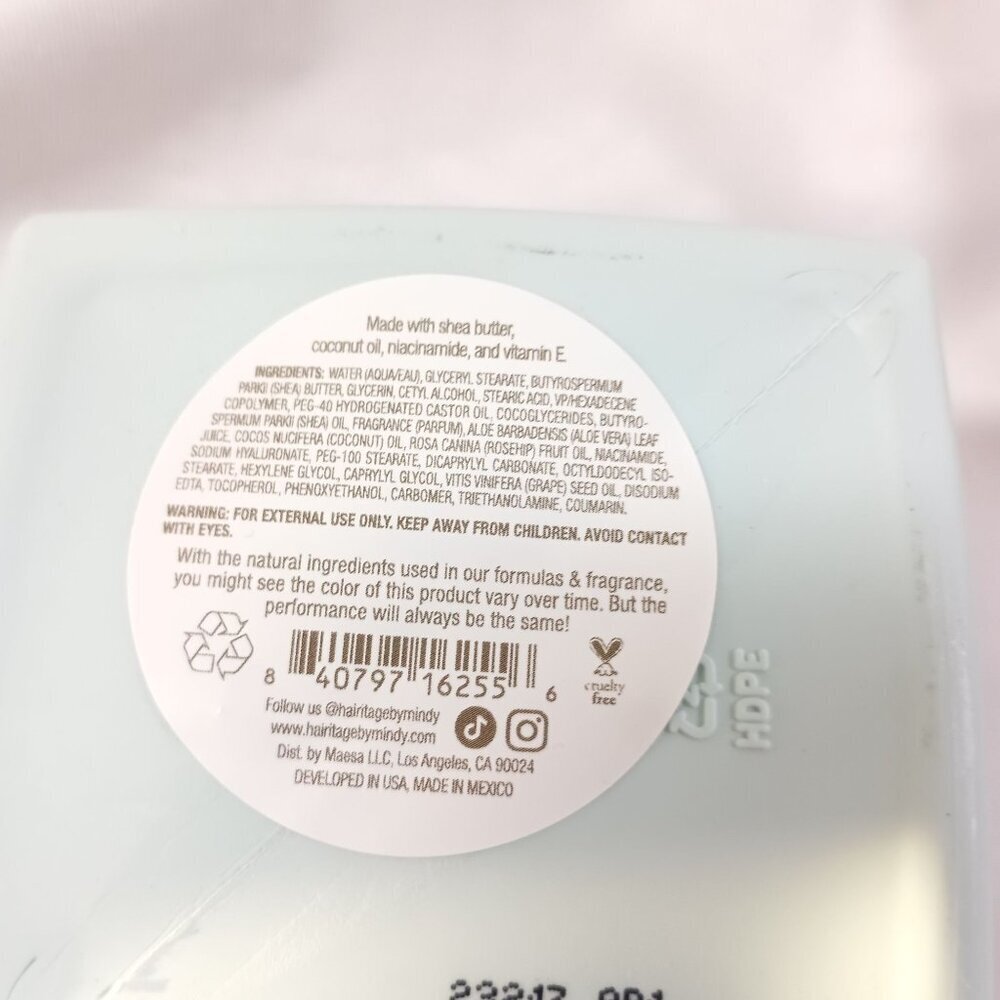 Hairitage Gimme Some Skin Peony & Cypress Scented Whipped Body Cream Body Lotion - Picture 3 of 3